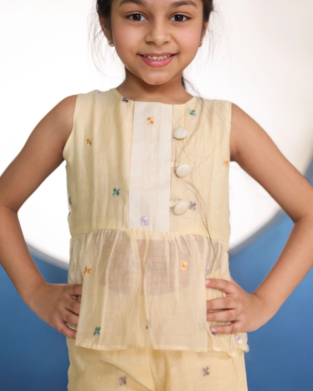 Noor-e-Chanderi Co-ord Set – Butter Cream