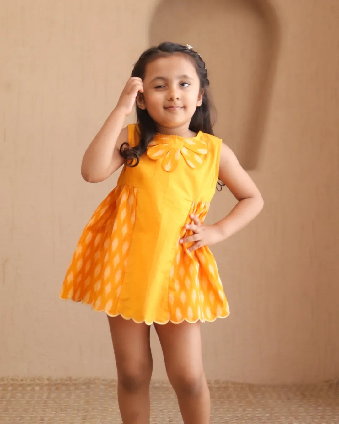 Mira Ikat Dress – Yellow