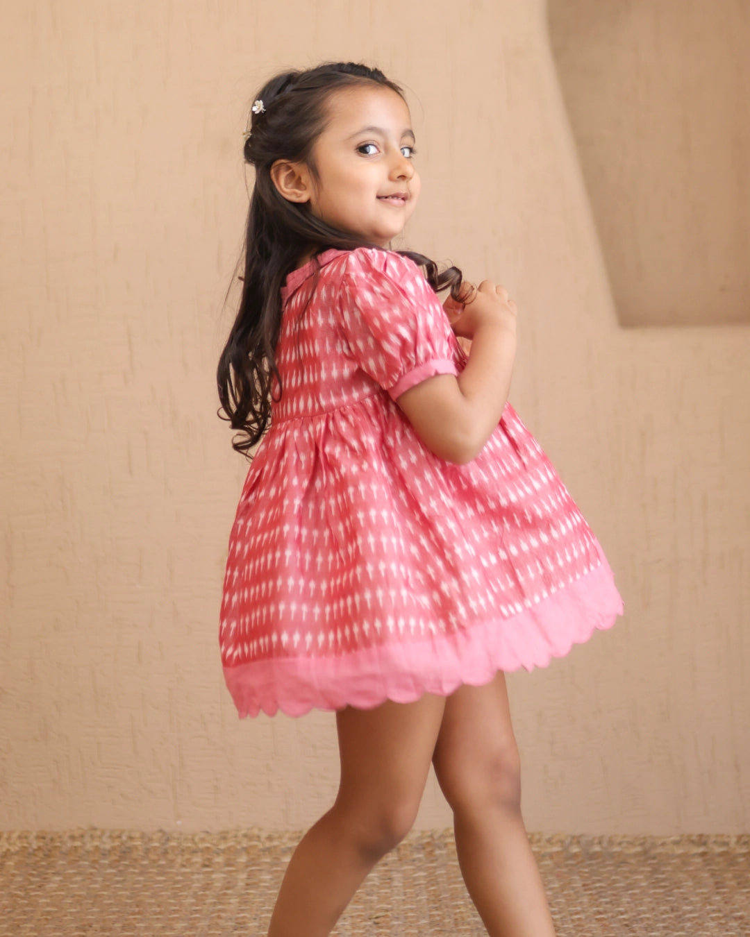 Ziya Ikat Dress – Coral Rose