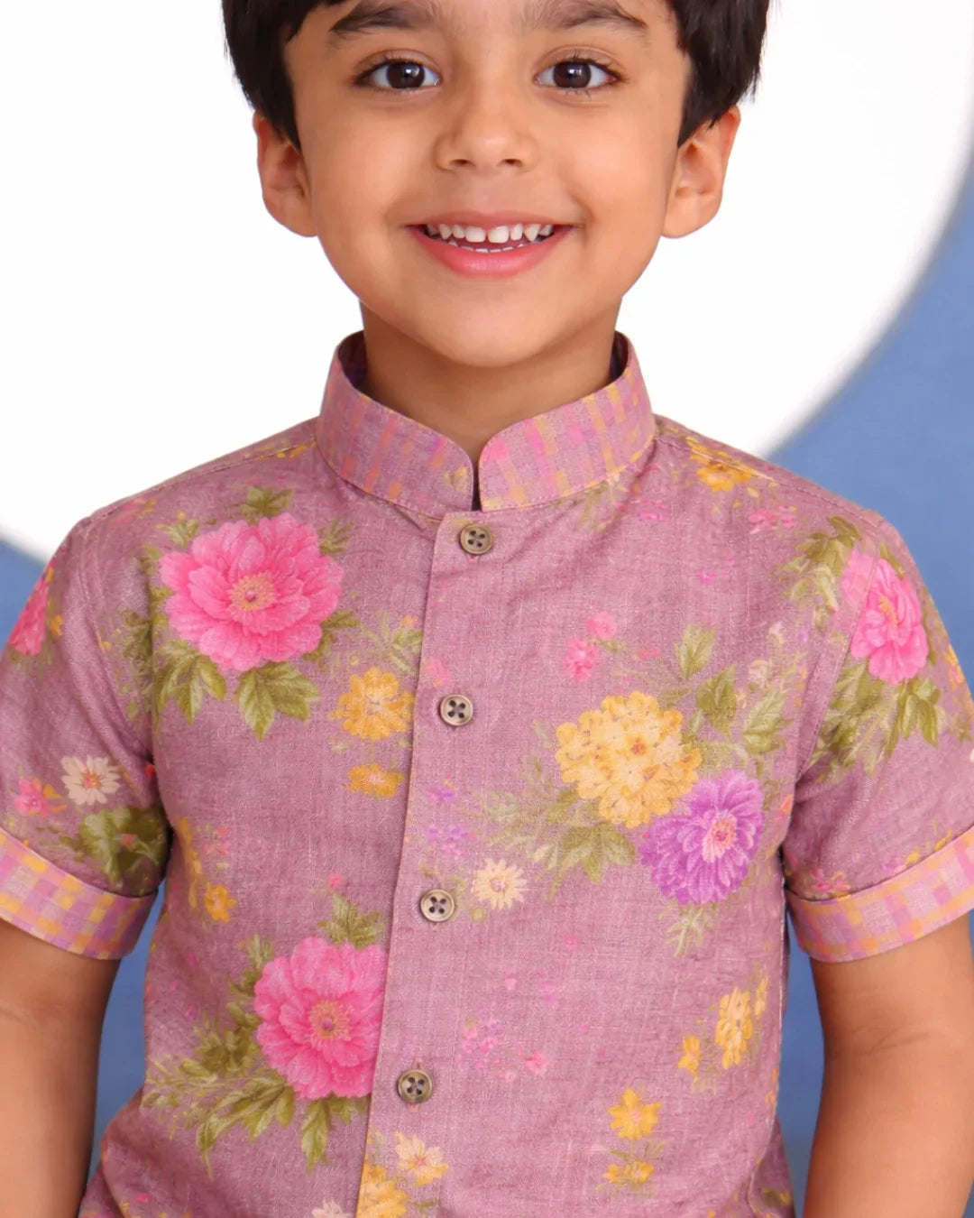 Ahaan Chanderi Shirt – Dusty Plum
