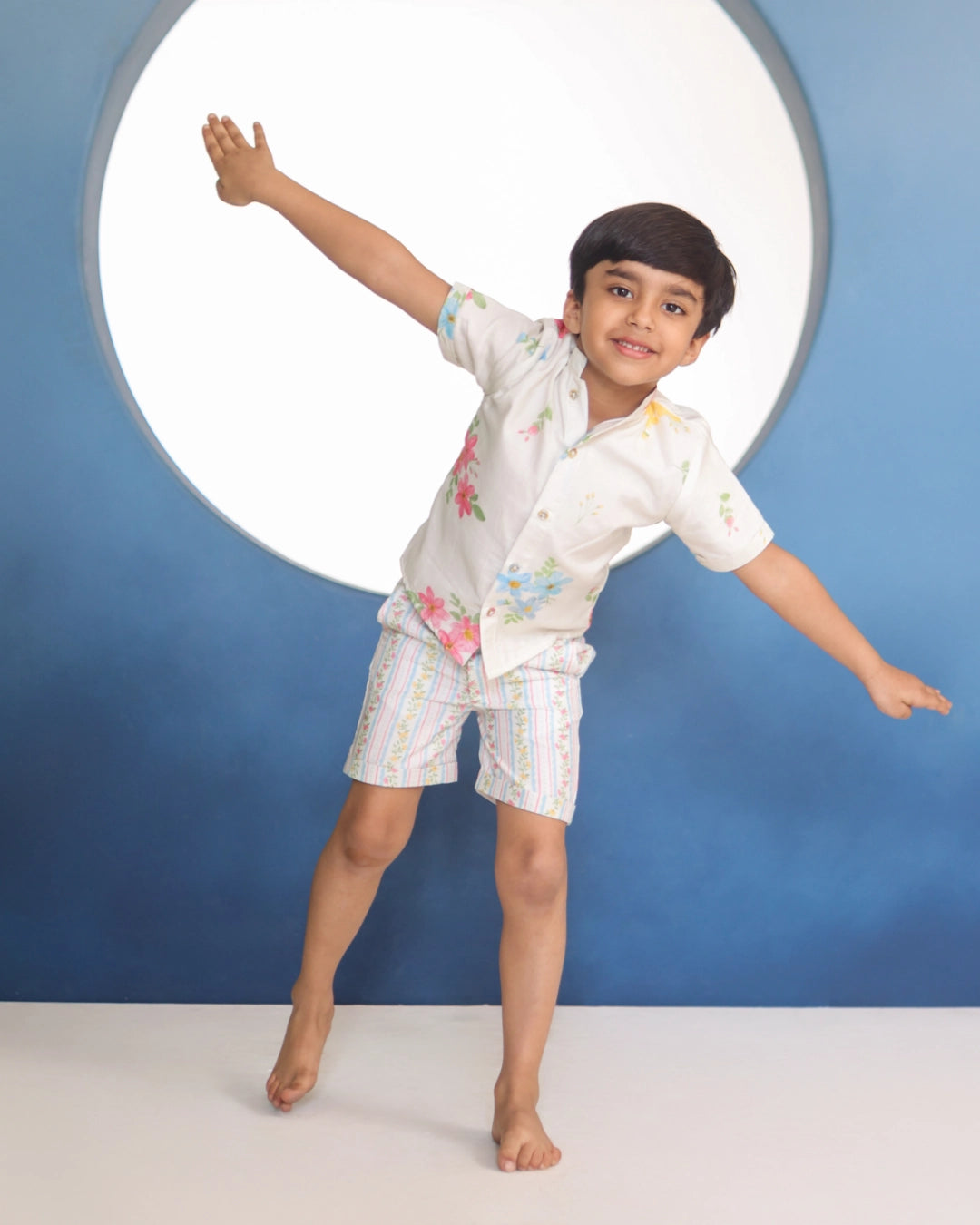 Ahaan Chanderi Co-ord Set – Ivory Garden