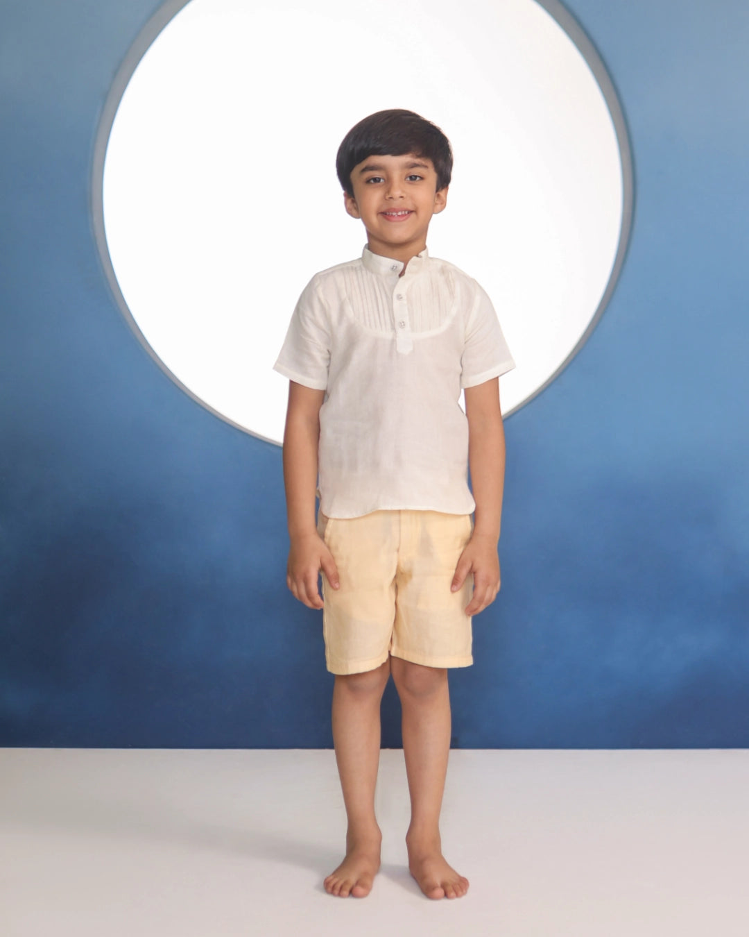 Veer Chanderi Co-ord Set – Ivory Cream