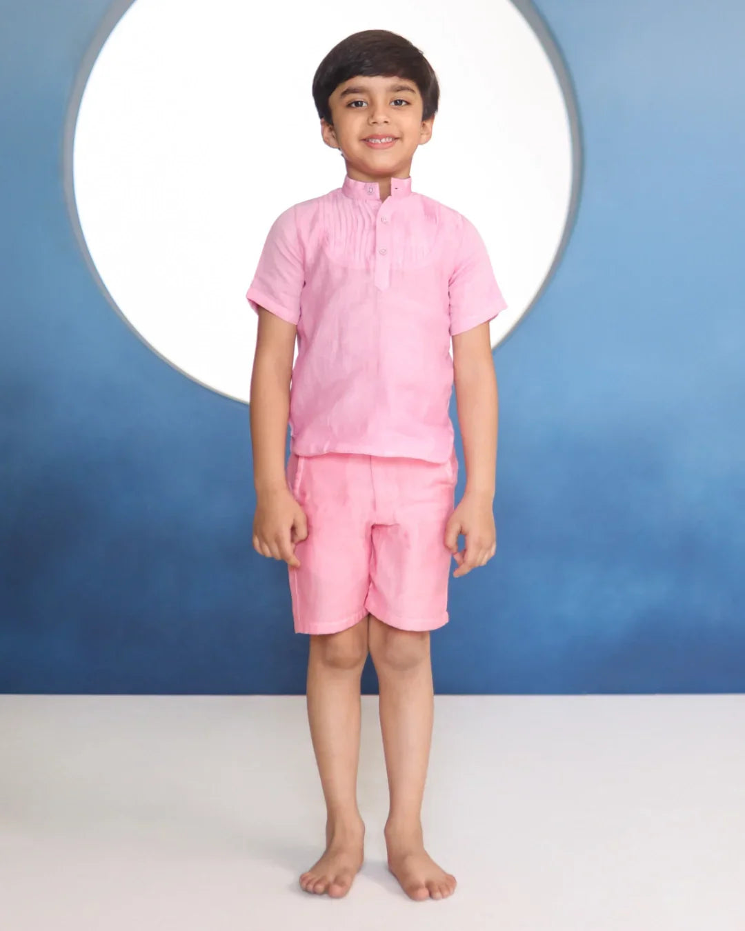 Veer Chanderi Co-ord Set – Blush Pink
