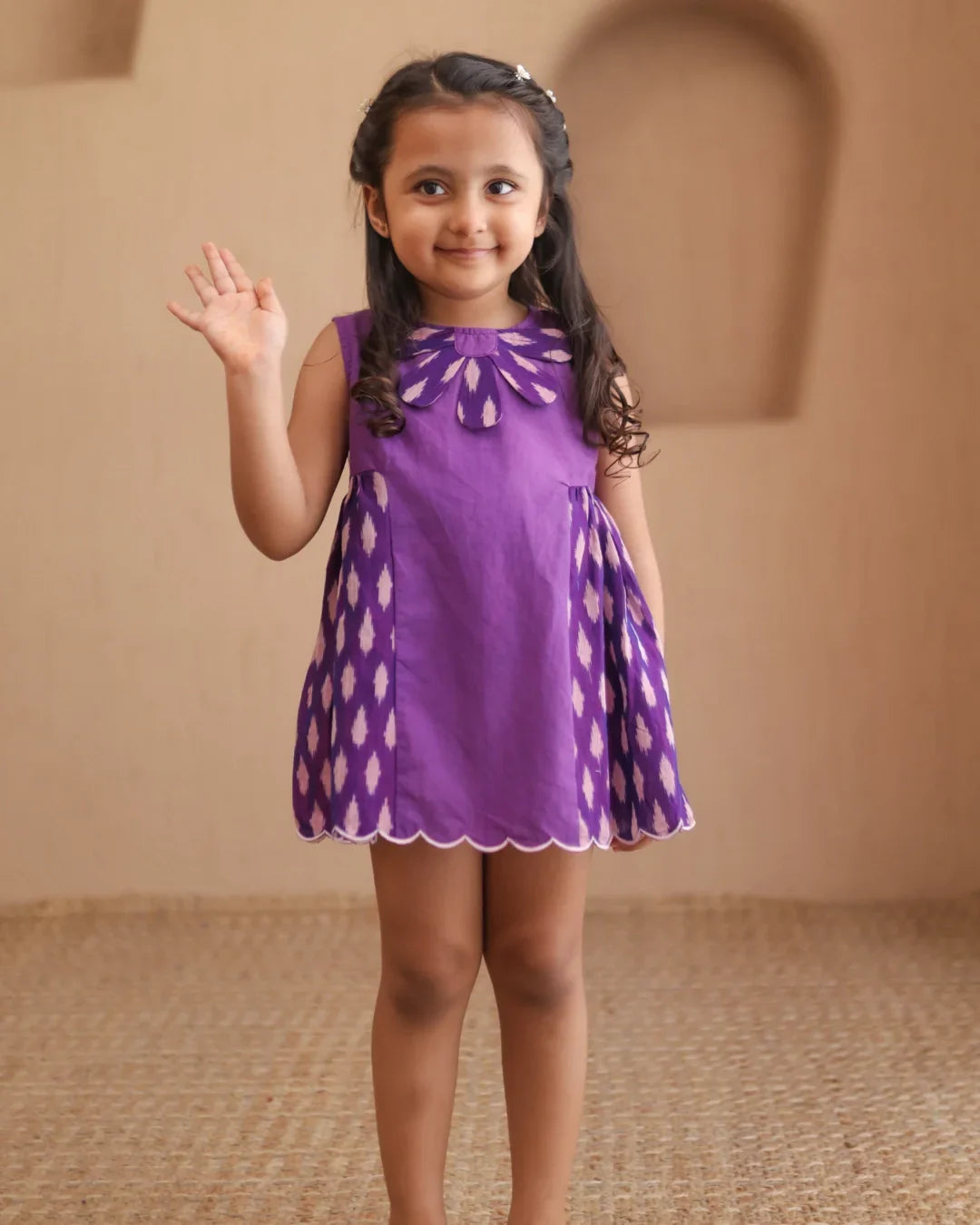 Mira Ikat Dress – Purple